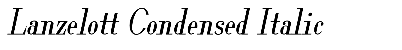 Lanzelott Condensed Italic